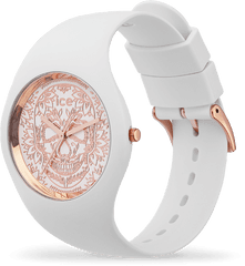 Ice - Watch Ice Change Calavera White Rosegold Medium Ice Watch Calavera Png