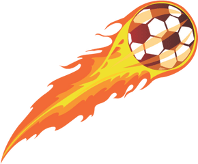 Blue Soccer Ball - Flaming Soccer Ball Png Full Size Png Soccer Ball With Flames Transparent