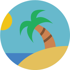 Palm Tree - Free Nature Icons Circle Png