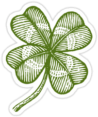 Vintage Lucky Clover - Poster Containing Text Good Png