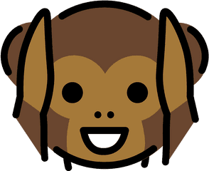 Hear - Noevil Monkey Emoji Clipart Free Download Transparent Clip Art Png