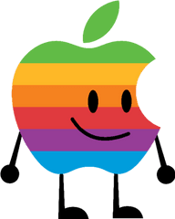 Rainbow Apple Logo - Rainbow Apple Cartoon Png