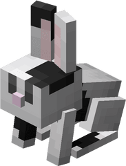 Black White Rabbit - Minecraft Black And White Rabbit Png