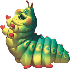 Bugs Life Heimlich The Happy Png Caterpillar Transparent Background