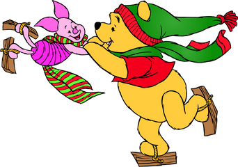 Winnie The Pooh Winter Clipart - Clipart Christmas Winnie The Pooh Png