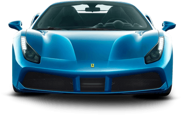 Blue Ferrari 488 Spider Car Front Png - Ferrari Car In Blue