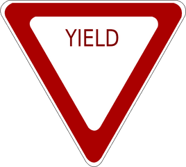 Blank Stop Sign Clipart - Yield Sign Clip Art Png