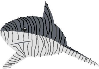 Png Freeuse Download Vector Shark Tiger - Drawing Tiger Sharks Clip Art