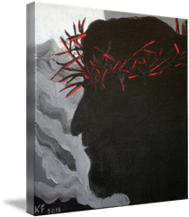 Crown Of Thorns By Kate Farrant - Jesus Profile Crown Of Thorns Silhouette Png