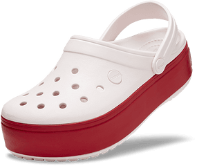 Come One All - Crocband Platform Clog Red Png