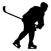 Silhouette Hockey PNG Image High Quality
