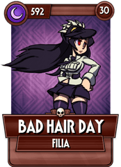 Bad Hair Day Skullgirlsmobile Wiki Fandom - Valentine Scrub Skullgirls Png
