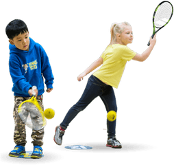 Kids Toddler - Children Playing Tennis Png