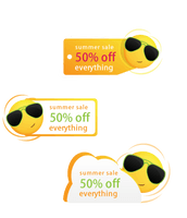 Sun Price Label Discount Tag Logo - Free PNG