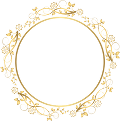 Gold Flower Frame Png Transparent Image - Gold Flowers Frame Png