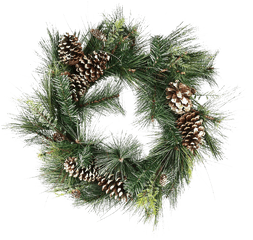 Gold Christmas Wreath Png Transparent Image Mart - Brown Green And White Christmas Decorations