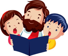 God And Children - Jesus And Children Cartoon Png