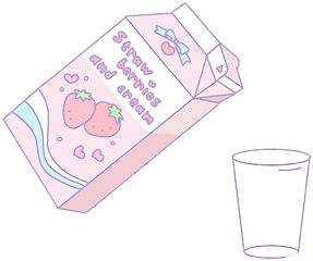 Strawberry Strawberrymilk Aesthetic - Aesthetic Strawberry Milk Png