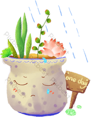 Lush Succulents Cartoon Transparent Png Images Psd Free - Fines Herbes