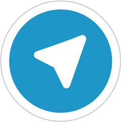 Telegram Icon Of Flat Style - Circle Png