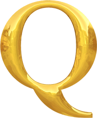 Gold Typography Q - Letter Q Gold Png