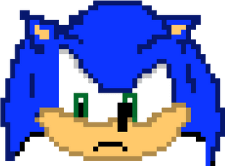 Hedgetale Remastered Mad Sonic Head - Minecraft Deadpool Pixel Art Png