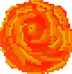 Fire Ball Pixel Art Maker - Color Gradient Png