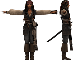 Playstation 2 - Kingdom Hearts 2 Jack Sparrow The Models Jack Sparrow Kingdom Hearts 2 Png