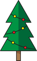 Christmas Tree Icon Graphic - New Year Tree Png