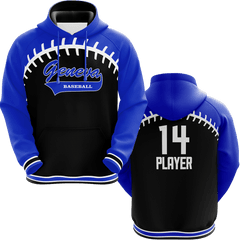 Geneva Baseballlaces Hoodie - Dye Sublimation Baseball Sweatshirts Png