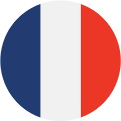 French Language - France Flag Circle Png