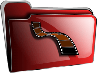 Free Clip Art Icon Red Video - Movies Folder Icon Hd Png