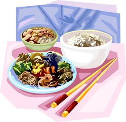 Noodles Clipart Dinner Chinese - Food Png Download Full Asian Clip Art