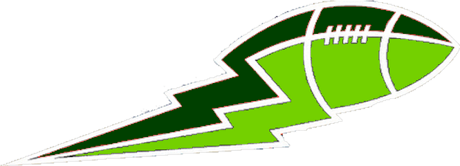 Lightning Clipart Green - Lightning Football Png