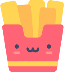 Fast Food Fries Junk French Potatoes - Cute Food Icon Png