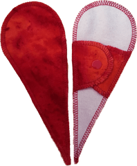 Red Moon Organic Cotton Velour Thong Liner - Embroidery Png