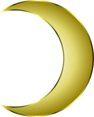 Clipart Moon Crescent Shape - Golden Crescent Moon Png