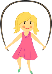 Girl With A Jumping Rope Clipart Free Download Transparent - Jump Rope Clipart Png