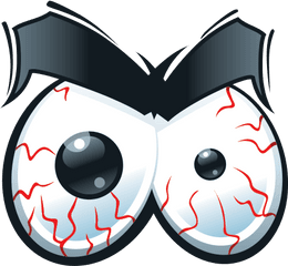 Printed Vinyl Angry Eye - Angry Eyes Cartoon Transparent Png