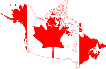 Flag Map Of Greater Canada - Canada Flag In A Map Png