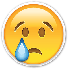 Crying Smiley Transparent Png Clipart - Sad Emoji Transparent Background