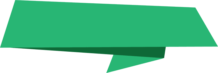 Green Bannner Origami Full Size Png Download Seekpng - Origami Banner Rectangle 3