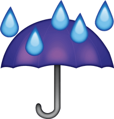 Download Umbrella Rain Drops Emoji - Umbrella Rain Emoji Png