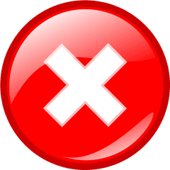 Red X Mark Transparent Png Clipart - Error Icon