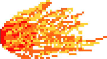 Fireball Pixel PNG Image High Quality