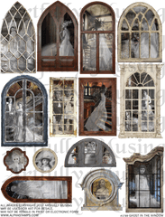 Download Hd More Old Windows - Haunted House Window Png Haunted House Windows