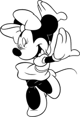 Minnie Mouse Logo Png Transparent Svg - Miney Mouse Black And White